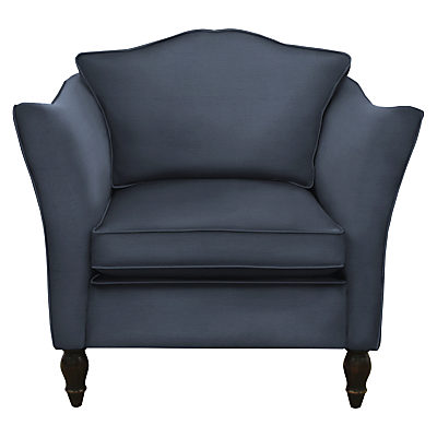 Duresta Vaughan Armchair, Umber Leg Canterbury Linen Navy